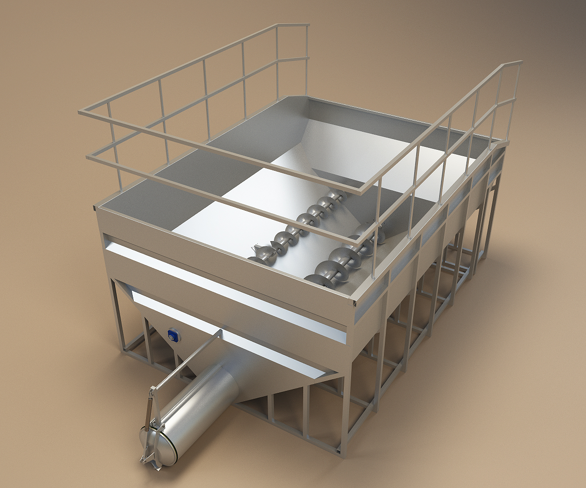 Grape receiving hopper